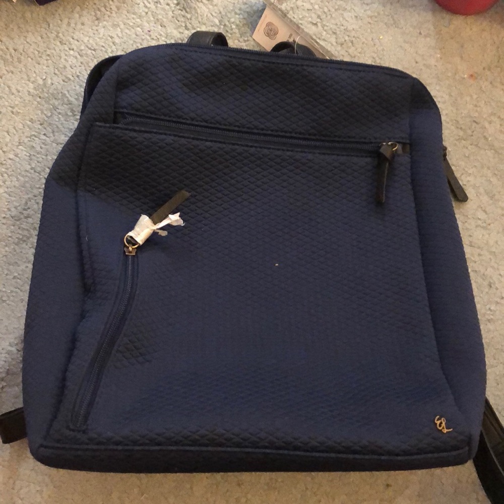 Navy laptop book bag